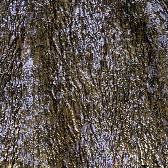 Aidan Mattox metallic jacquard off thr shoulder dress - Picture 5 of 7